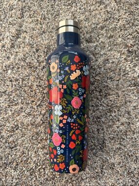 Rifle Paper Co. Navy Floral Insulated Bottle